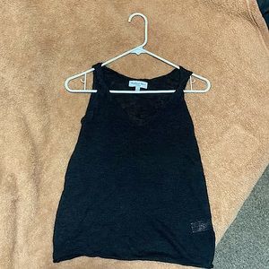 Black V-neck Tank Top; Size: XS; Brand: Michael Stars;